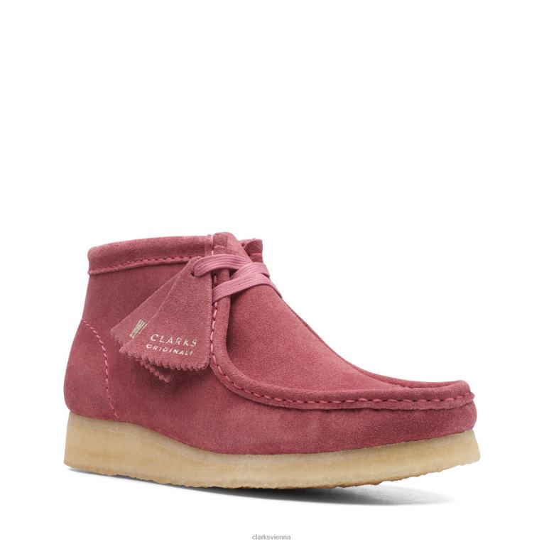 Frauen Clarks Rosa Clarks Wallabee-Stiefel 80BRV3147 Rosa