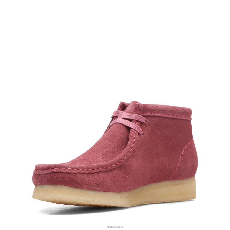 Frauen Clarks Rosa Clarks Wallabee-Stiefel 80BRV3147 Rosa