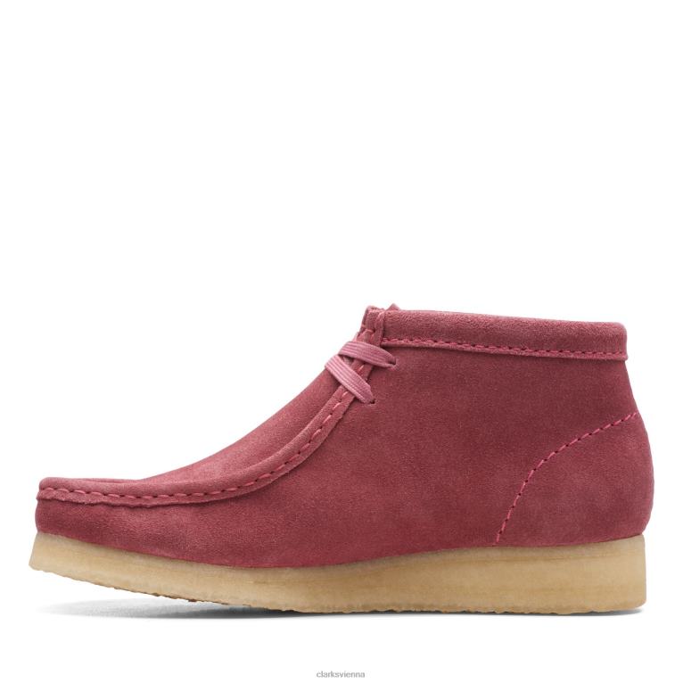 Frauen Clarks Rosa Clarks Wallabee-Stiefel 80BRV3147 Rosa