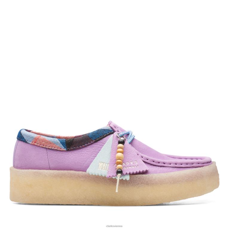 Frauen Clarks Wallabee-Tasse Clarks hellviolett 80BRV3373 helles Lila