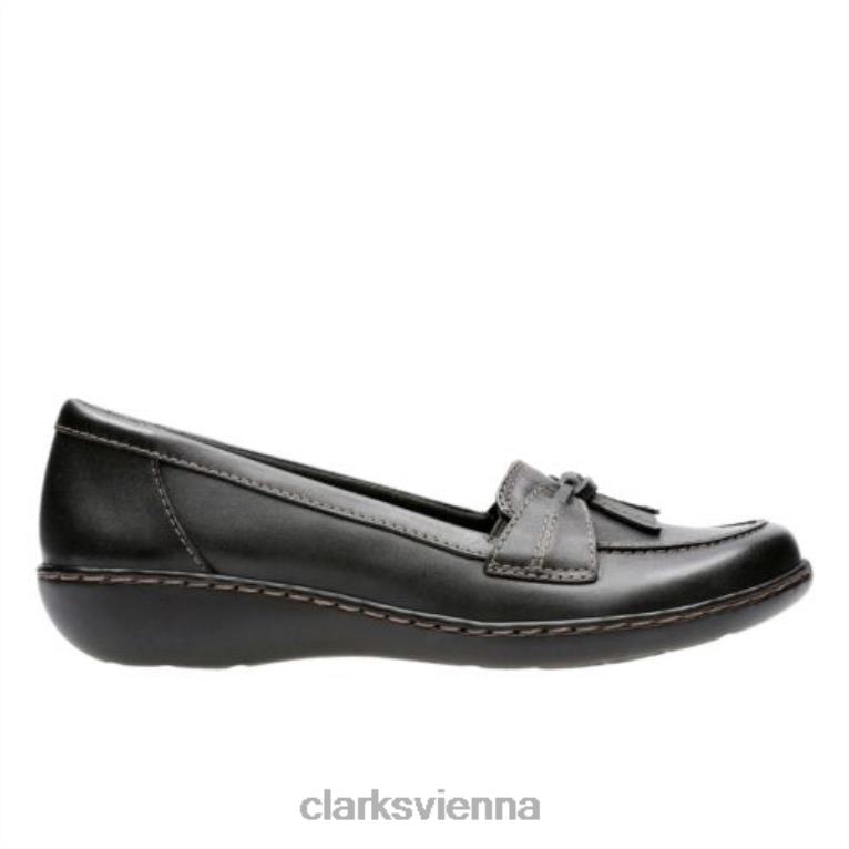 Frauen Clarks Black Ashland Bubble Clarks 80BRV3972 Schwarz