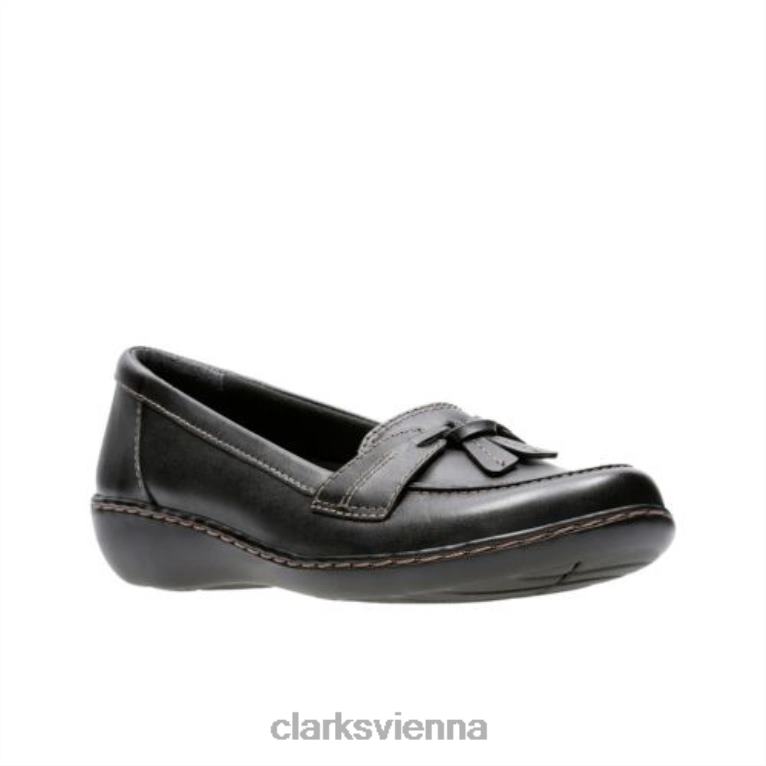 Frauen Clarks Black Ashland Bubble Clarks 80BRV3972 Schwarz