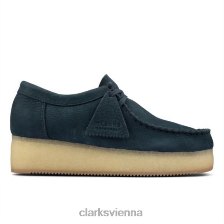 Frauen Clarks Clarks Blue Nubuk Wallacraft Lo 80BRV3961 blaues Nubuk