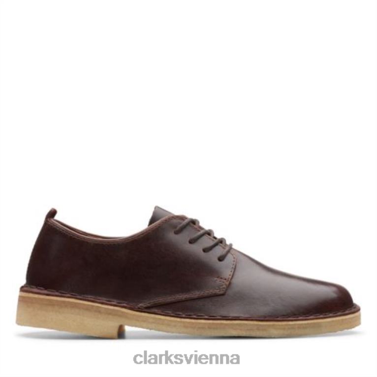 Frauen Clarks Clarks Chestnut Leather Desert London 80BRV4001 Kastanienleder