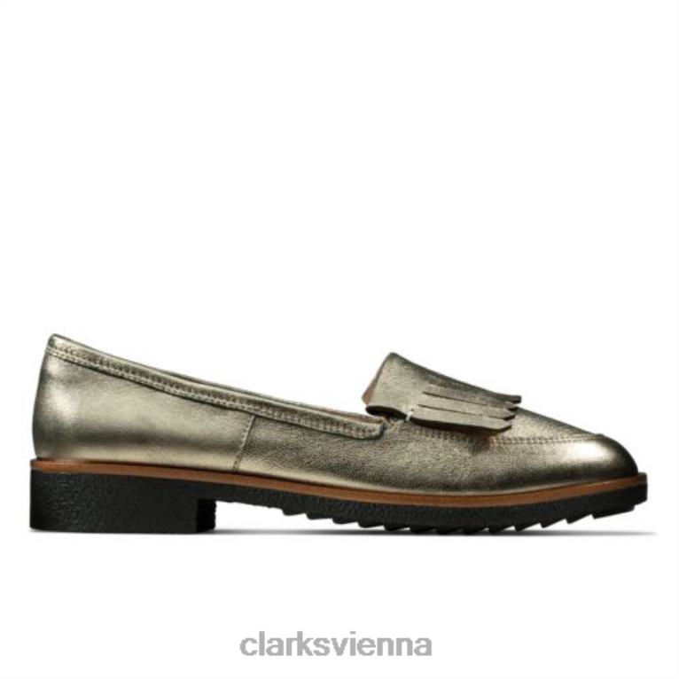 Frauen Clarks Clarks Griff Kilt Stone Metallic 80BRV4026 Steinmetallic