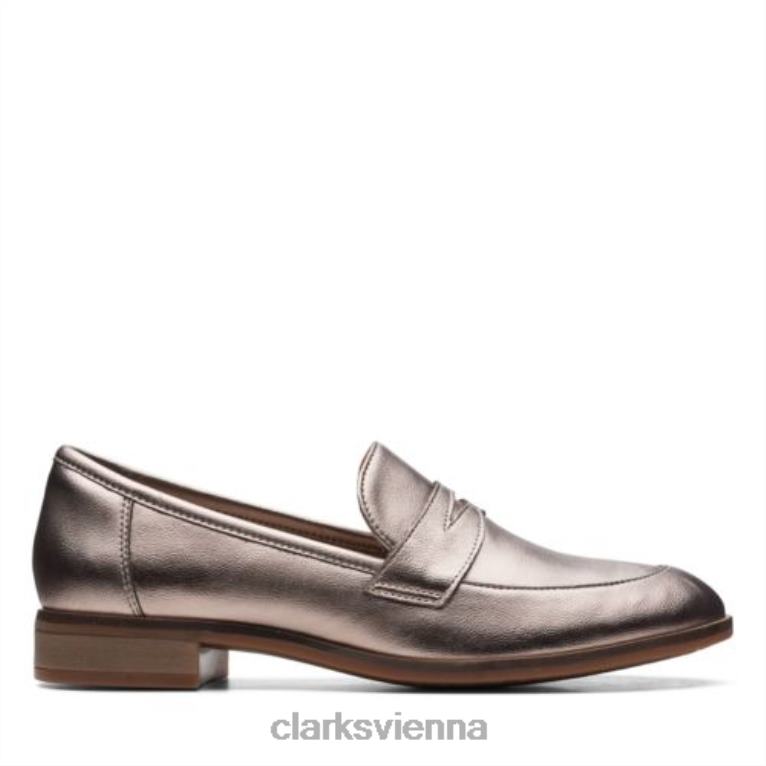 Frauen Clarks Clarks Trish Roségold-Metallic 80BRV3946 Goldmetallic