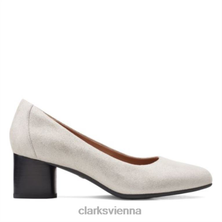 Frauen Clarks Clarks Un Cosmo Kleid in Silbermetallic 80BRV3905 Silbermetallic