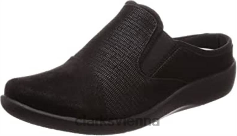 Frauen Clarks Damen Sillian Free Clog Clarks Schwarz 80BRV1261 Schwarz