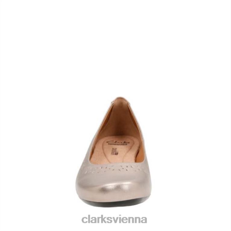 Frauen Clarks Goldmetallic Clarks Blanche Garryn 80BRV3984 Goldmetallic