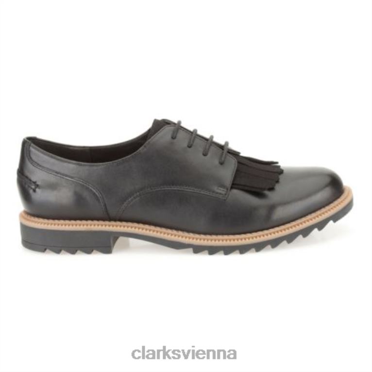 Frauen Clarks Griff Mabel Clarks schwarzes Leder 80BRV3885 schwarzes Leder