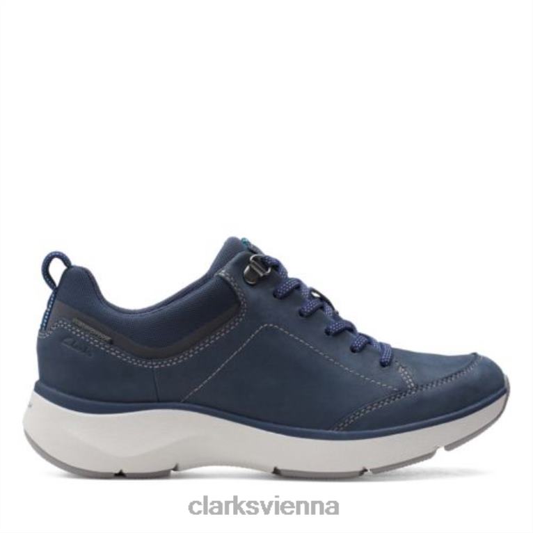 Frauen Clarks Marineblaue Kombi-Clarks-Wave-20-Spitze 80BRV3891 Marinekombi