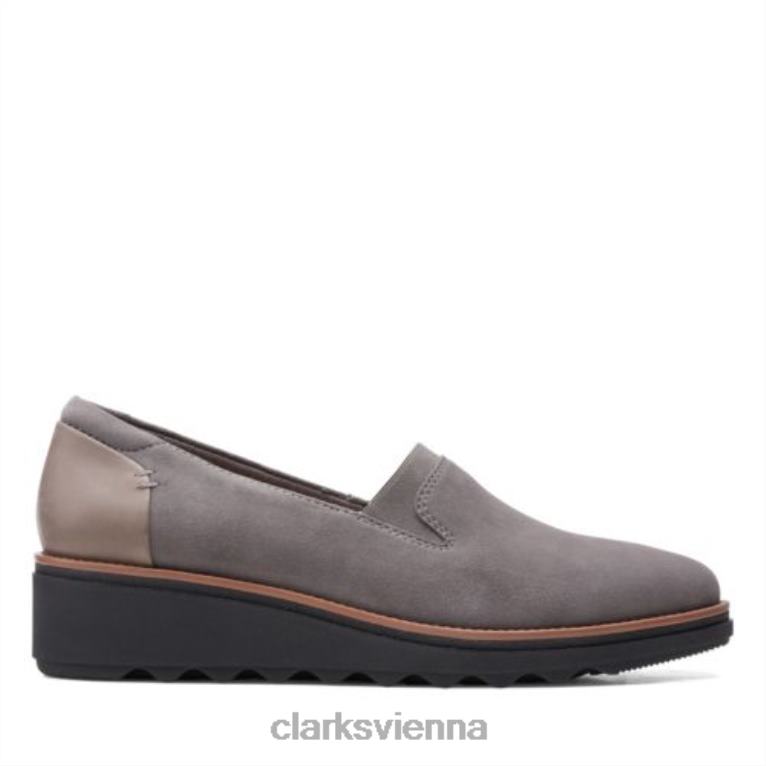 Frauen Clarks Sharon Dolly Clarks Grey 80BRV3949 grau