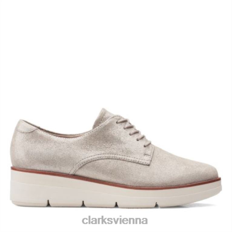 Frauen Clarks Shayllace Stone Clarks 80BRV3998 Stein