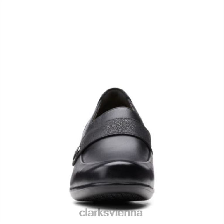 Frauen Clarks schwarze Emily Andria Clarks 80BRV3924 Schwarz