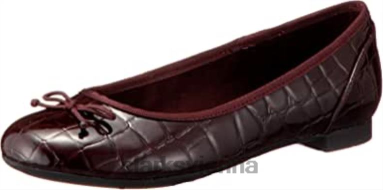 Frauen Clarks Damen Couture Bloom Ballerinas Clarks Burgunderrot 80BRV1629 Burgund