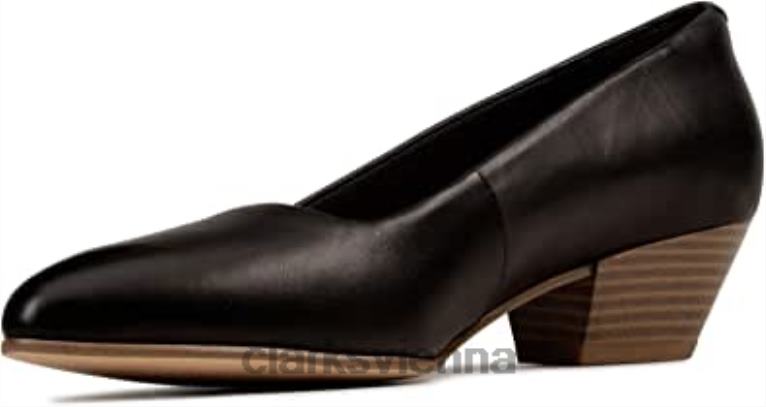 Frauen Clarks Clarks Damen Sense 35 Court Pump schwarz 80BRV794