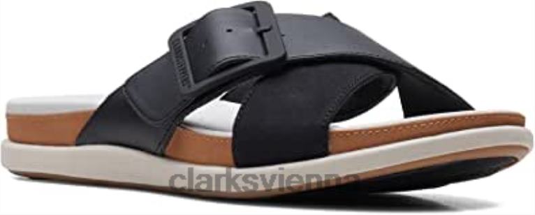 Frauen Clarks Schwarze, synthetische Damen-Sandalen von Clarks 80BRV740