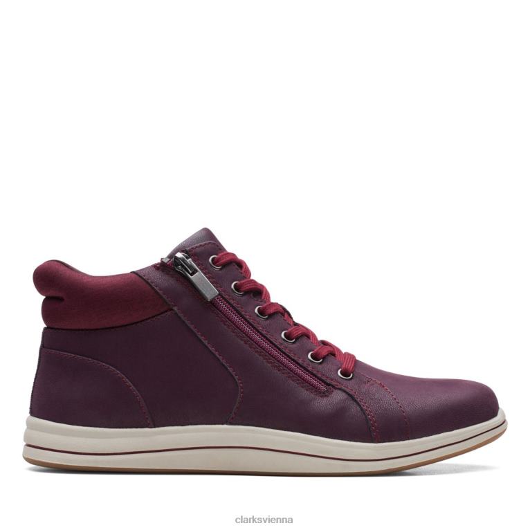 Frauen Clarks Burgundy Breeze Glide Burgundy Clarks 80BRV6268 Burgund