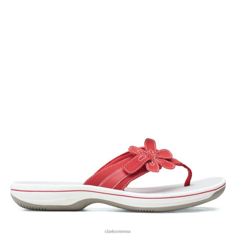 Frauen Clarks Clarks Red Brinkley Flora Red 80BRV6425 Rot