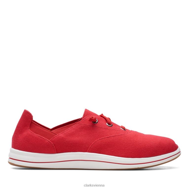 Frauen Clarks Red Clarks Breeze Ave Red 80BRV6536 Rot