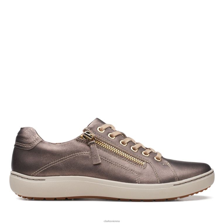 Frauen Clarks Bronze-Metallic-Clarks-Nalle-Spitze 80BRV3075 bronzemetallic