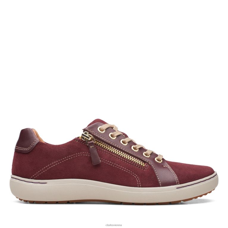 Frauen Clarks Nalle Lace Burgundy Clarks 80BRV3078 Burgund