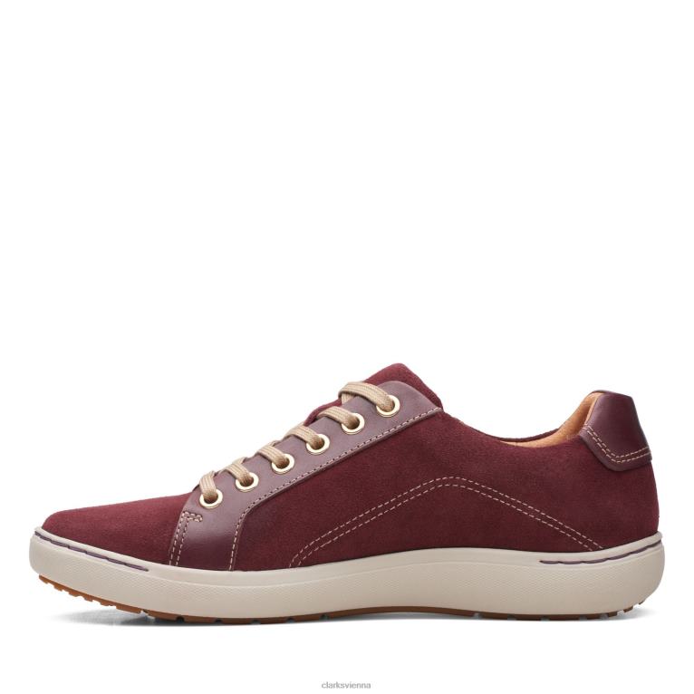 Frauen Clarks Nalle Lace Burgundy Clarks 80BRV3078 Burgund