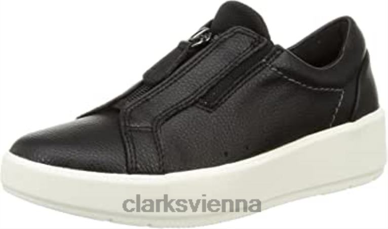 Frauen Clarks Schwarzer Clarks Damen-Sneaker Layton Rae 80BRV1008