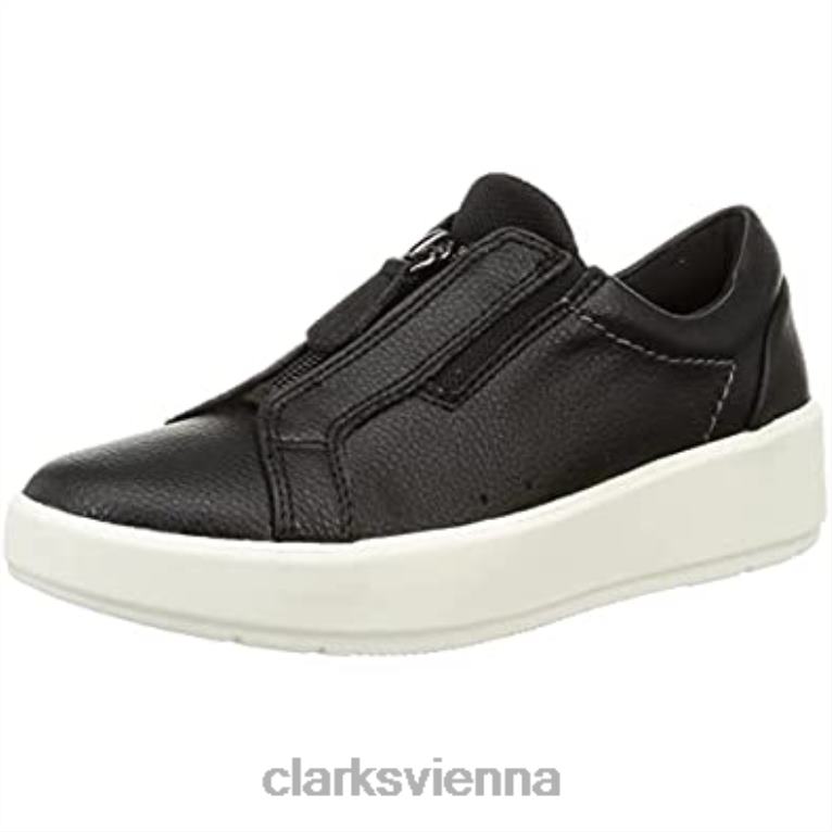 Frauen Clarks Schwarzer Clarks Damen-Sneaker Layton Rae 80BRV1008