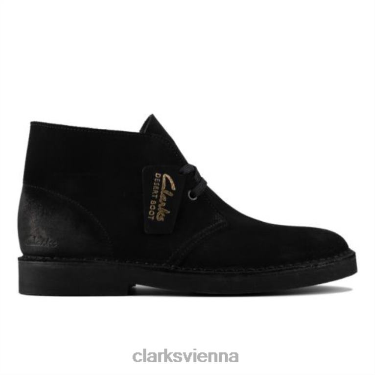 Frauen Clarks Desert Boot 2 schwarze Clarks 80BRV4230 Schwarz