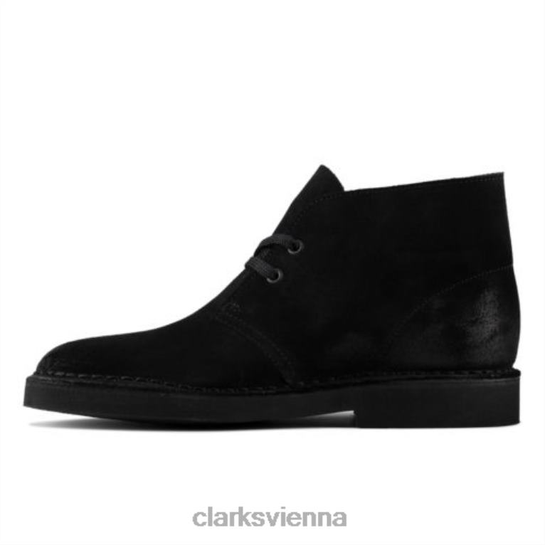 Frauen Clarks Desert Boot 2 schwarze Clarks 80BRV4230 Schwarz