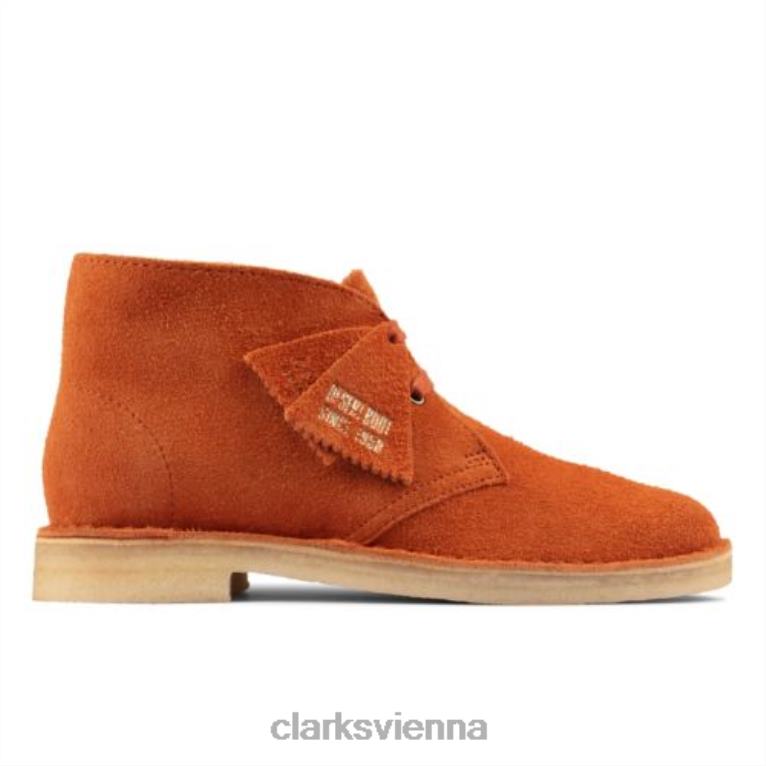 Frauen Clarks Desert Boot Clarks Ginger Wildleder 80BRV4173 Ingwer-Wildleder