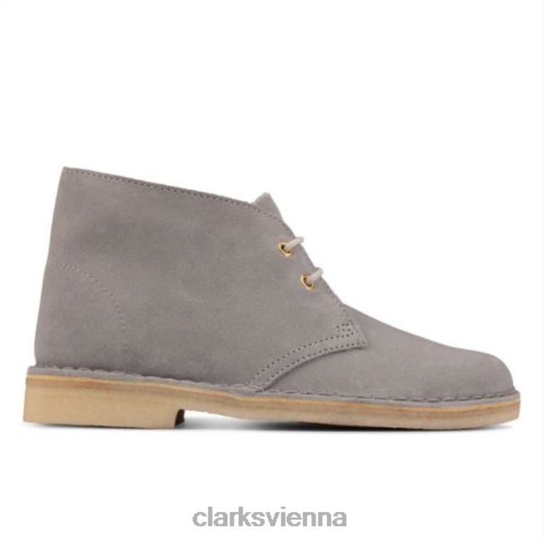 Frauen Clarks Desert Boot Clarks blaugraues Wildleder 80BRV4175 blaugraues Wildleder