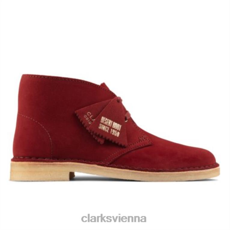 Frauen Clarks Desert Boot von Clarks aus Kirschwildleder 80BRV4174 Kirschwildleder