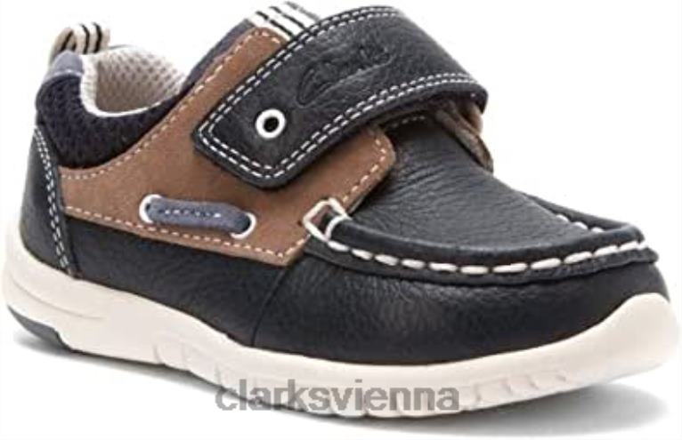 Kinder Clarks Jungen Deck Flex Navy Clarks 80BRV396