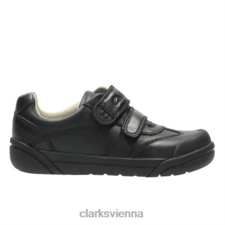 Kinder Clarks Lilfolkzoo Pre G Fit Clarks Schwarz 80BRV4917 Schwarz