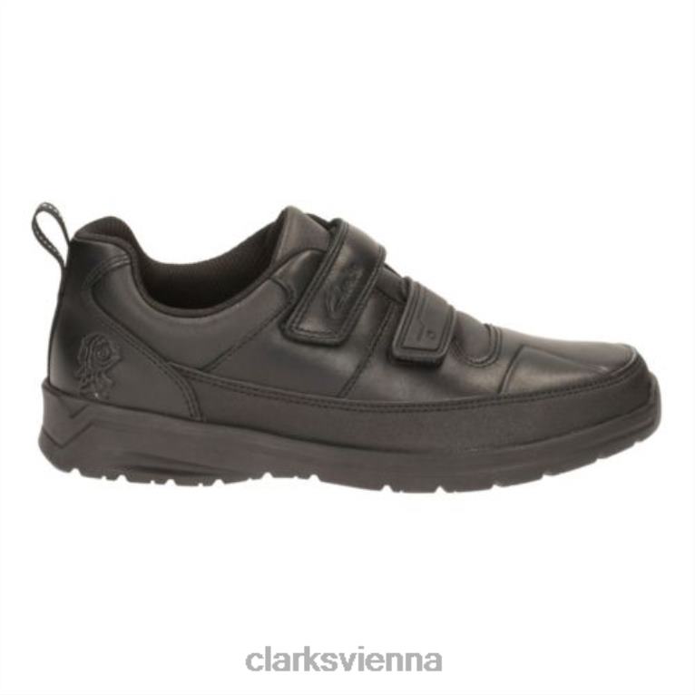 Kinder Clarks Reflectace Inf E Fit Clarks Schwarz 80BRV4925 Schwarz