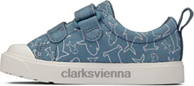 Kinder Clarks City Bright Jungen-Säuglingsleinenschuhe von Clarks 80BRV1518