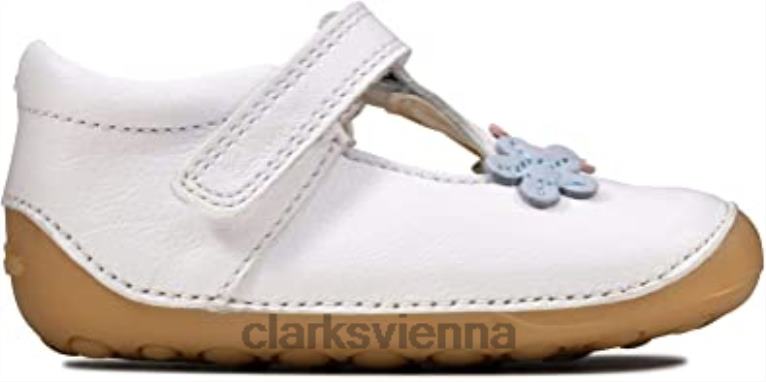 Kinder Clarks Clarks Ti Ny Sun Kleinkind-Lederschuhe weiß 80BRV2922