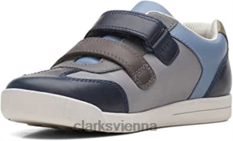 Kinder Clarks Clarks Den Stripe Kinderlederschuhe in 80BRV155