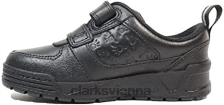 Kinder Clarks Clarks Palmer Steggy Kid Lederschuhe schwarz 80BRV50