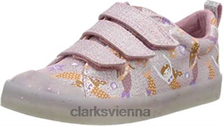 Kinder Clarks Foxing Print Kindertextil-Leinwand von Clarks 80BRV1871