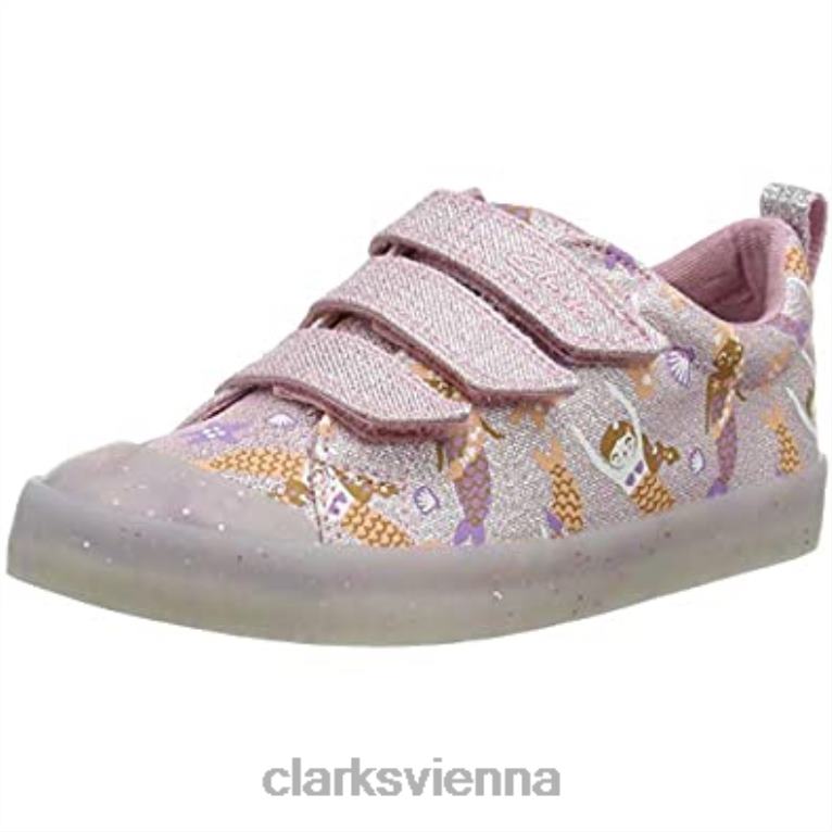 Kinder Clarks Foxing Print Kindertextil-Leinwand von Clarks 80BRV1871