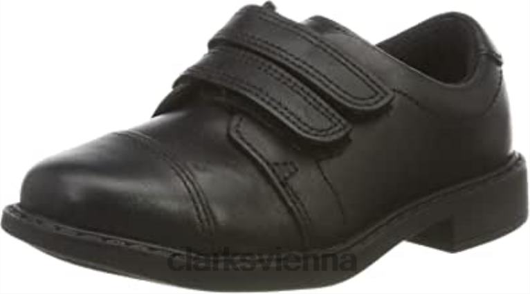 Kinder Clarks Schwarze Clarks Scala Skye T-Loafer 80BRV904