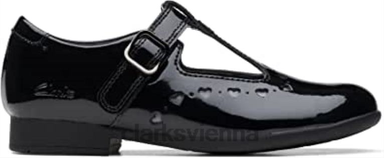 Kinder Clarks Clarks Scala Dress Kid Lackschuhe schwarz 80BRV129