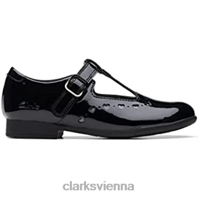 Kinder Clarks Clarks Scala Dress Kid Lackschuhe schwarz 80BRV129