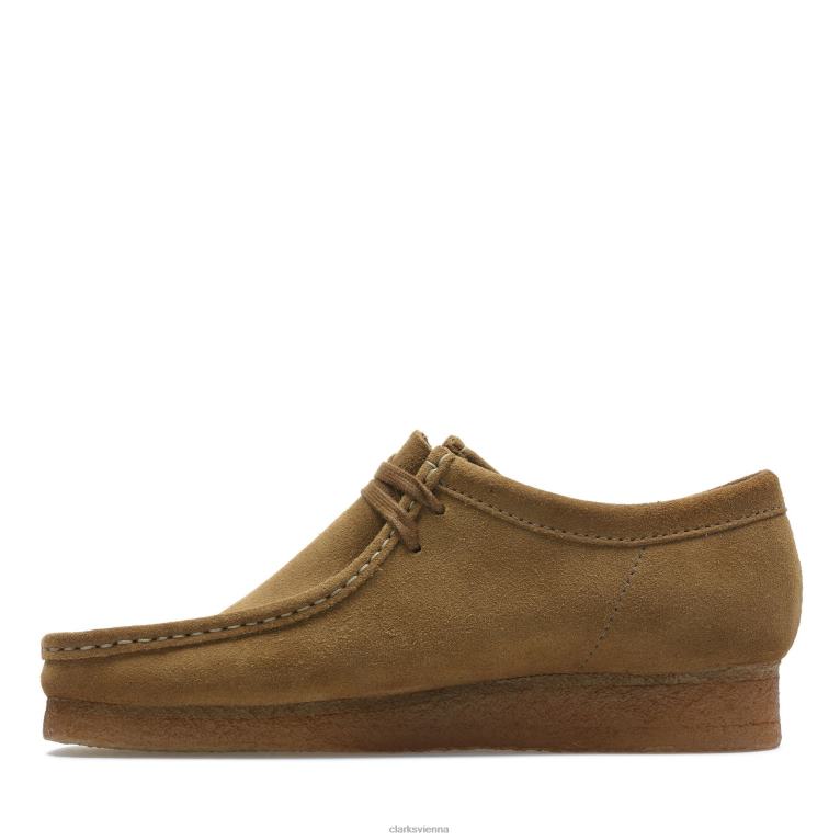 Männer Clarks Cola Clarks Wallabee 80BRV3536 Cola