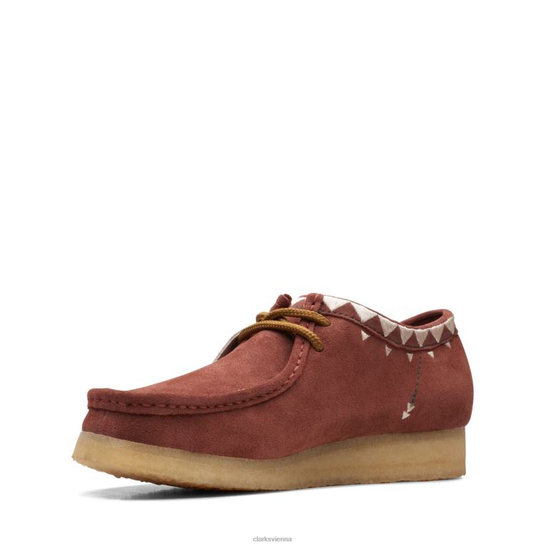 Männer Clarks Wallabee Auburn Clarks 80BRV3630 kastanienbraun