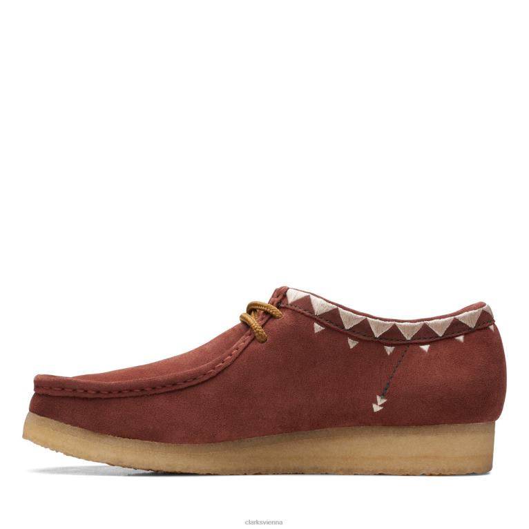 Männer Clarks Wallabee Auburn Clarks 80BRV3630 kastanienbraun