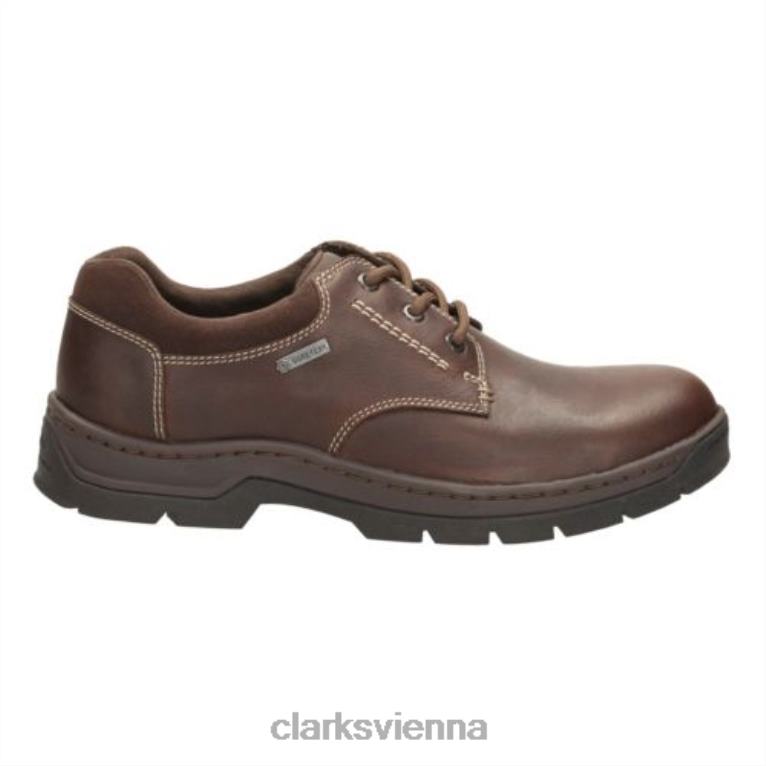 Männer Clarks Clarks Stantenwalk GTX Mahogany-Leder 80BRV4514 Mahagonileder